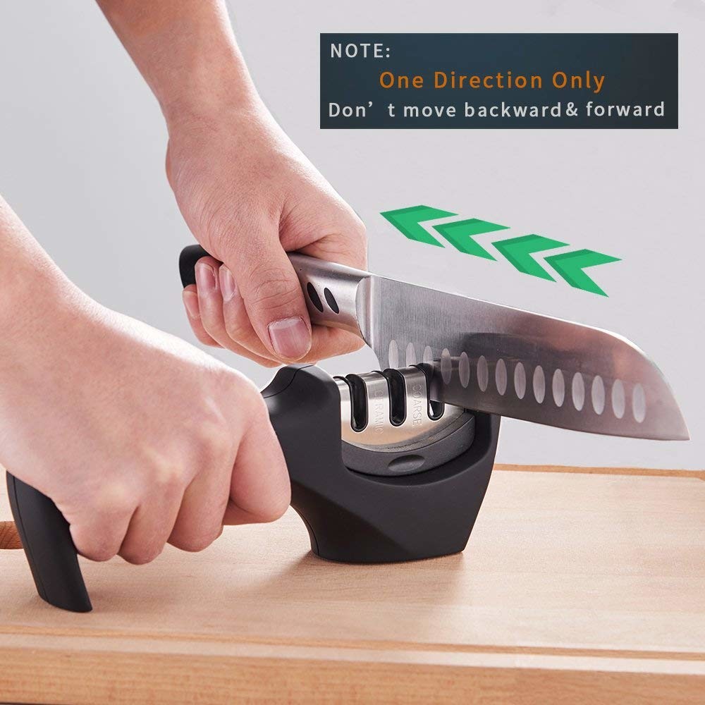 Professional Stainless Steel 3 Stage Knife Sharpener High Strength Eco - Friendly