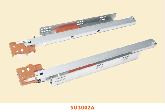 SU3002 Three-fold Full Extension Push-open Undermount Drawer Slide Series (With Locking clip)