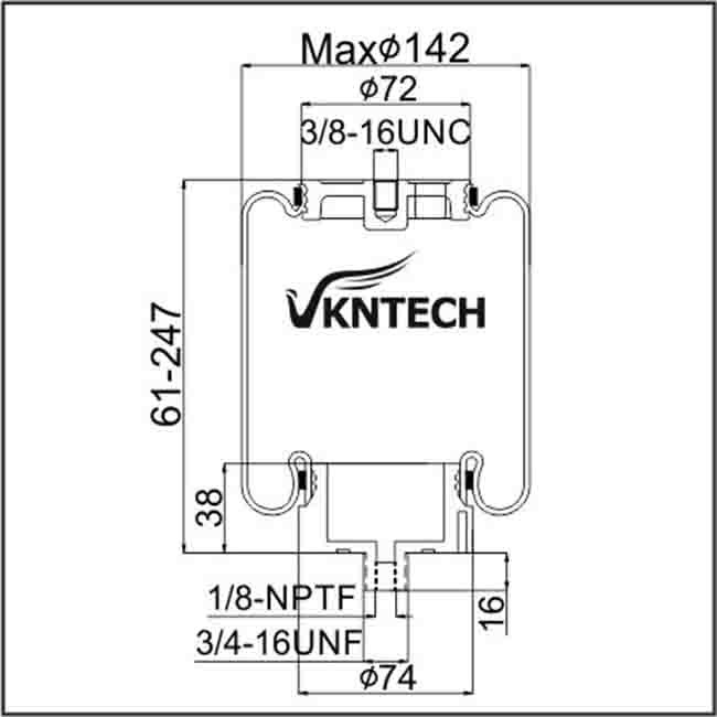 SC29-Y064 Air Bag Suspension For American Truck Air Spring W02-358-7064 1102-0074 VKNTECH 1S7064