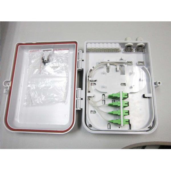 2in 16out Fiber Optic Termination Box with SC/UPC Adapter Pigtails White