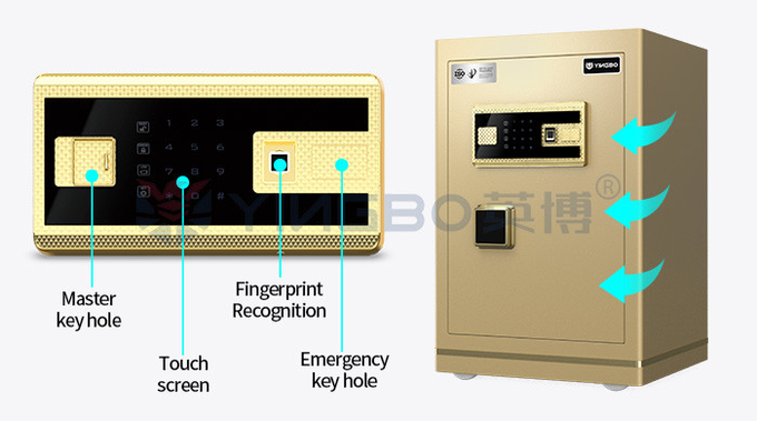 Semiconductor Fingerprint Safe Box Solid Steel For Office Security YB/N7-60
