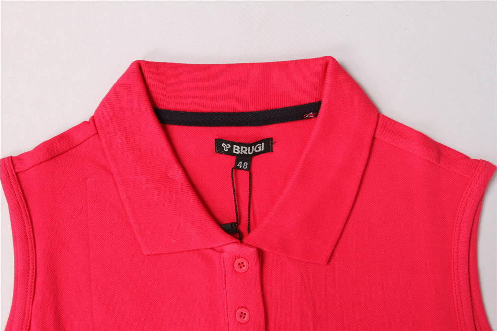 Sleeveless 5 Colors 95% Cotton 5% Spandex Ladies Polo Shirts