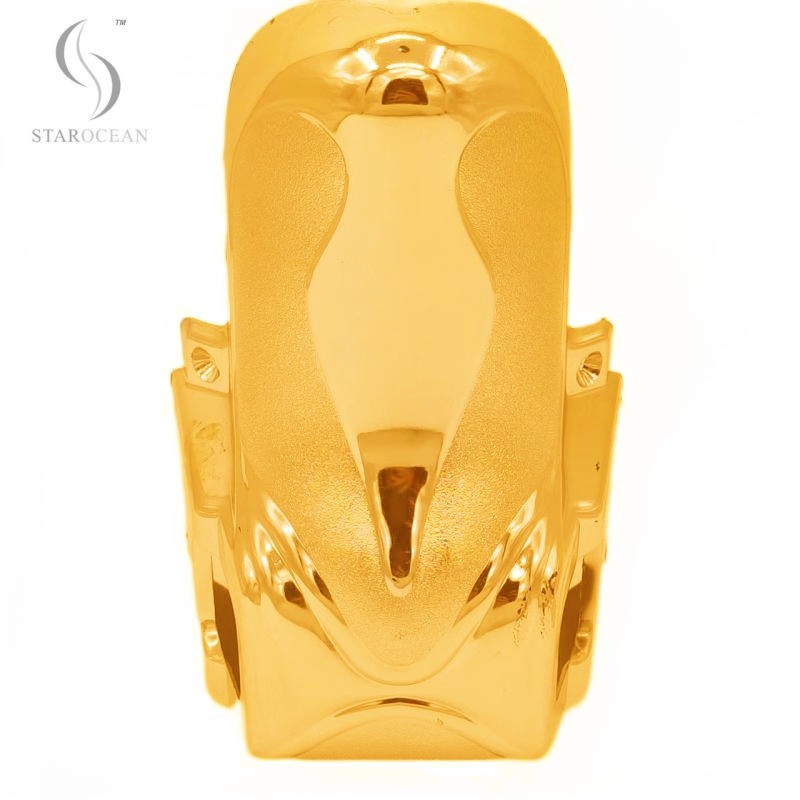 Customized Gold PP Electroplated Coffin Corner Funeral Hardware Decoration 5#G