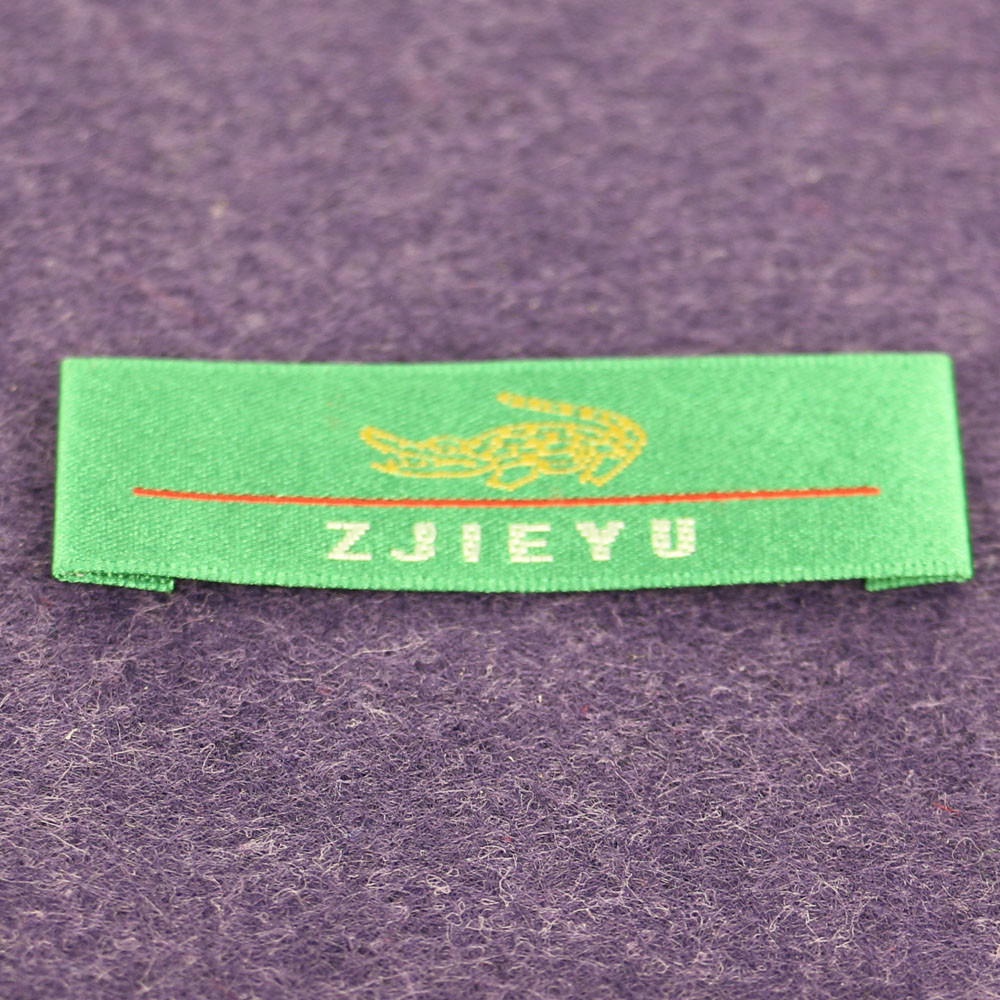 Multi Color End Fold Woven Clothing Labels for Garment T-Shirts