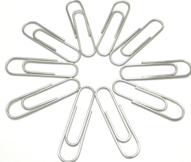 Office Stationery 100 PCS/Box Zinc Finish 28mm Round Metal Paper Clips