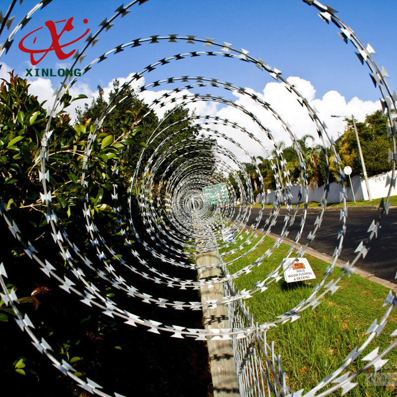 CBT BTO Razor Barbed Wire For Airport And Railway With Single Or Cross Coil