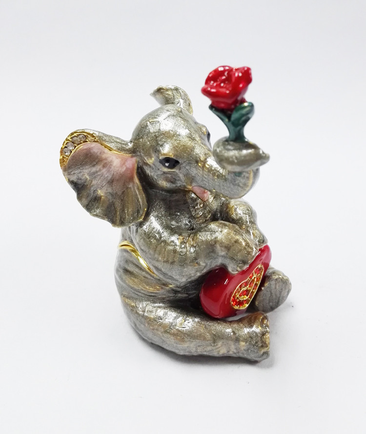 Pewter Golden wedding favors gifts elephant trinket jewelry box