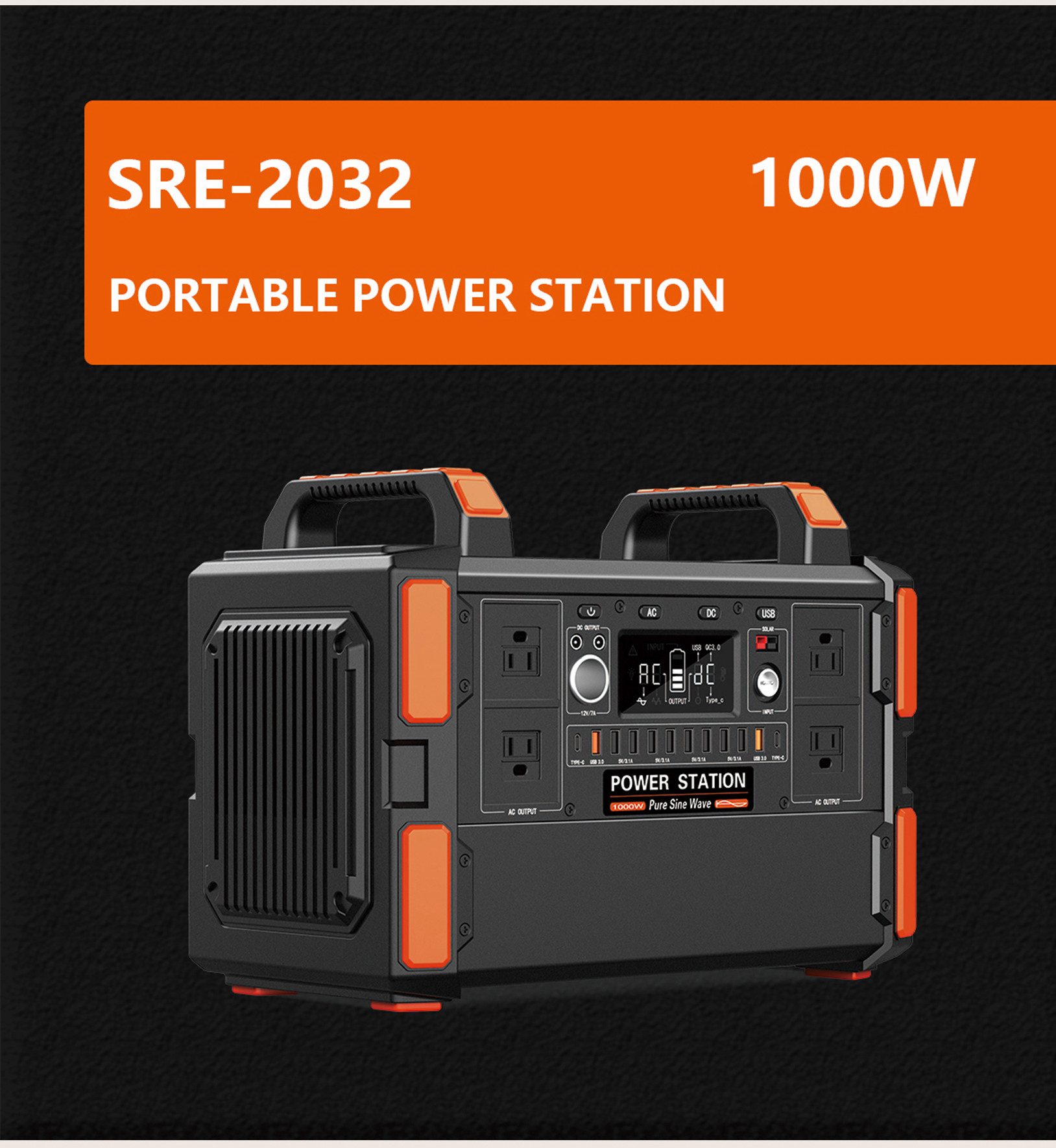 Household Solar Generator Power Camping 1KW RoHS Portable Solar Power Station