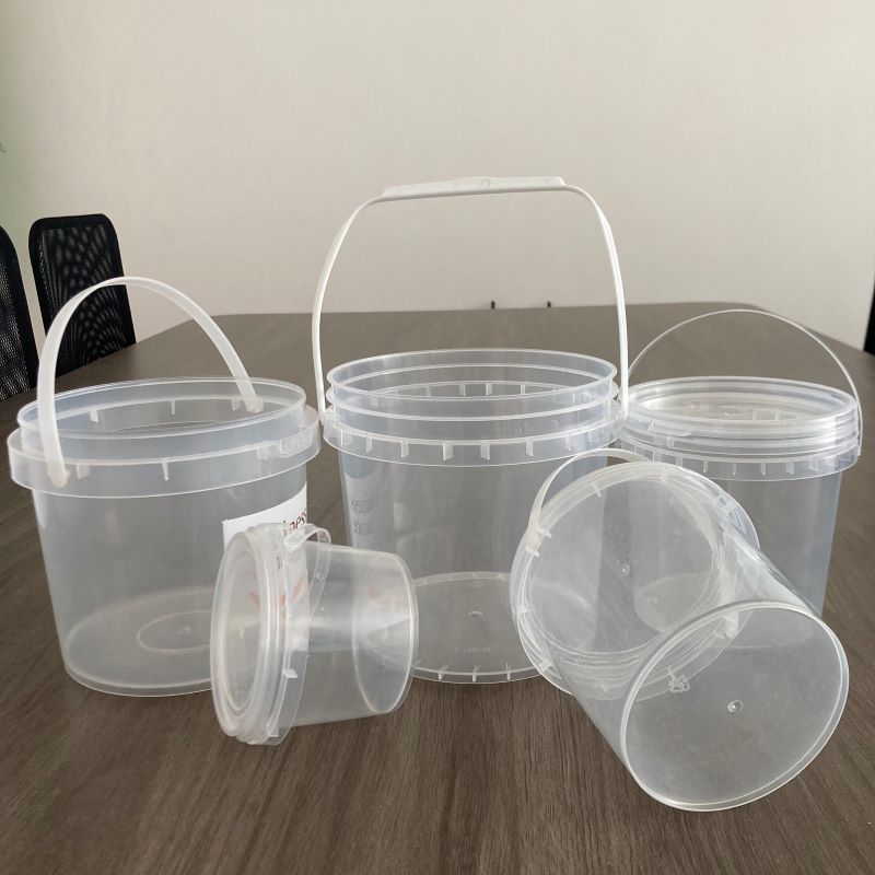 Yogurt Candy Honey Container Round Plastic Bucket with Lid 1.0 to 2.5 MM Thickness