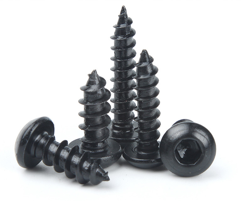 Class 8.8 Black Oxide Steel Socket Drive Self Tapping Screws Hex Drive Pointed Screw
