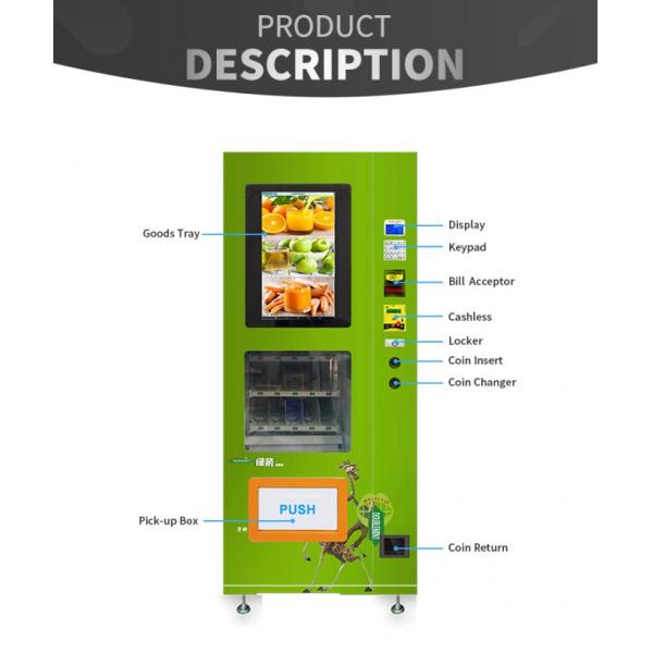 Automated Cold Drink Vending Machine , Snack And Beverage Vending Machine
