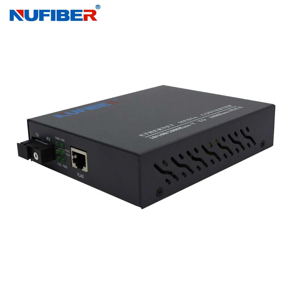 10/100Base Fiber Media Converter Internal Power Supply Dual Fiber SM 1310nm 20km SC