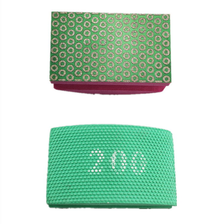 YSD Concrete Polishing Tools Electroplated Diamond Pads With Soft Foam Backing