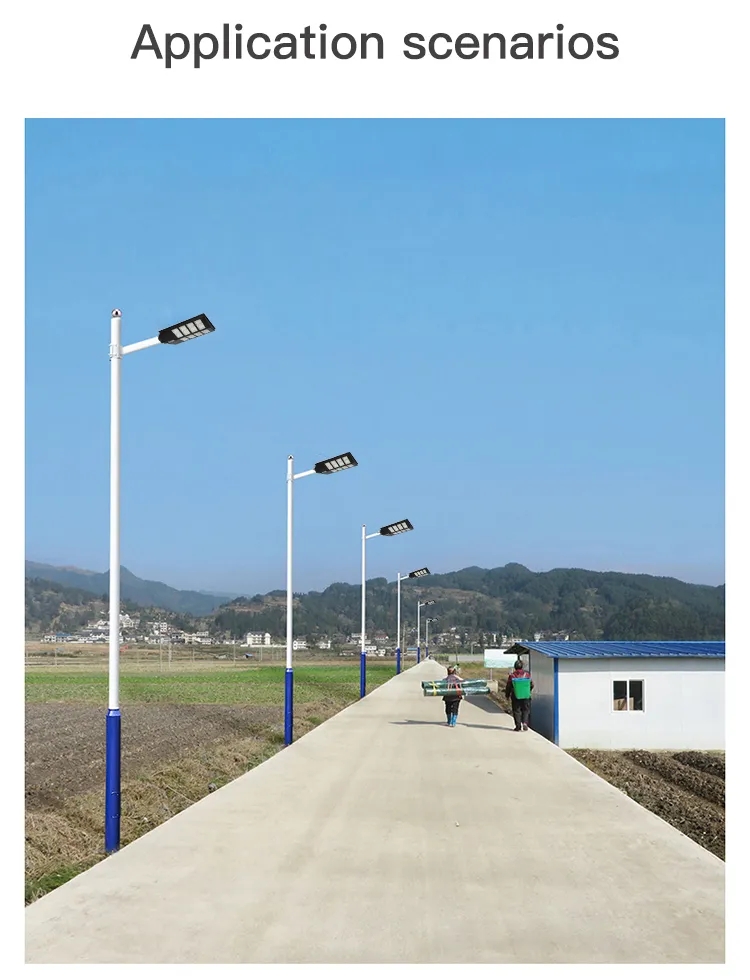 600W 800W 1000W LED Solar Powered Lights Solar Panel Street Lamp