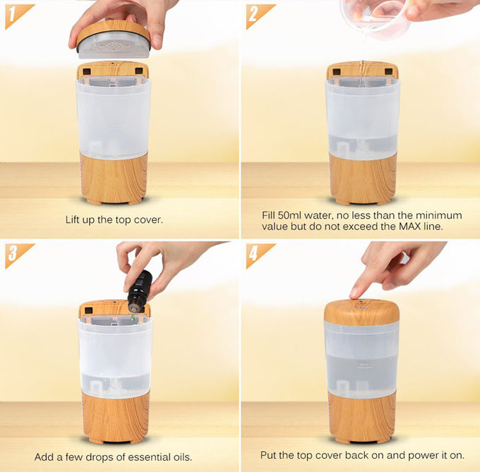 Whisper - Quiet Wood Grain 50ml USB Car Aroma Diffuser