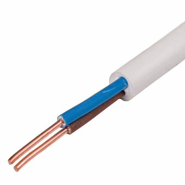 Low Voltage Copper Conductor Solid Core PVC Insulated and Sheathed Parallel Twin Flat Electric Cable