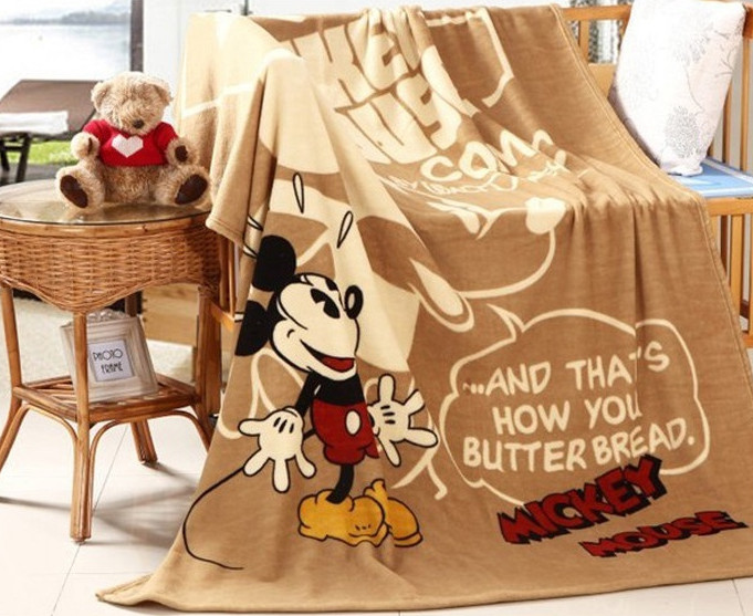 Custom Kids Plush Screen Printed Blanket , Cute Flannel Baby Blanket Anti - Pilling