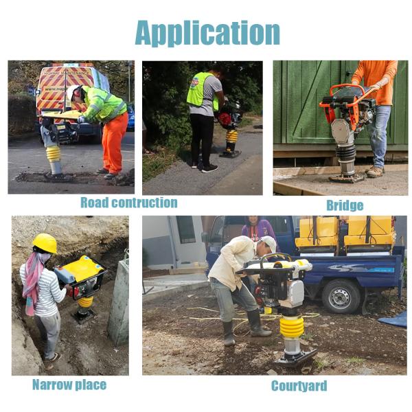 High Operating Efficiency Wacker Jumping Jack Tamping Machine Tamper with 15KN Impact Force