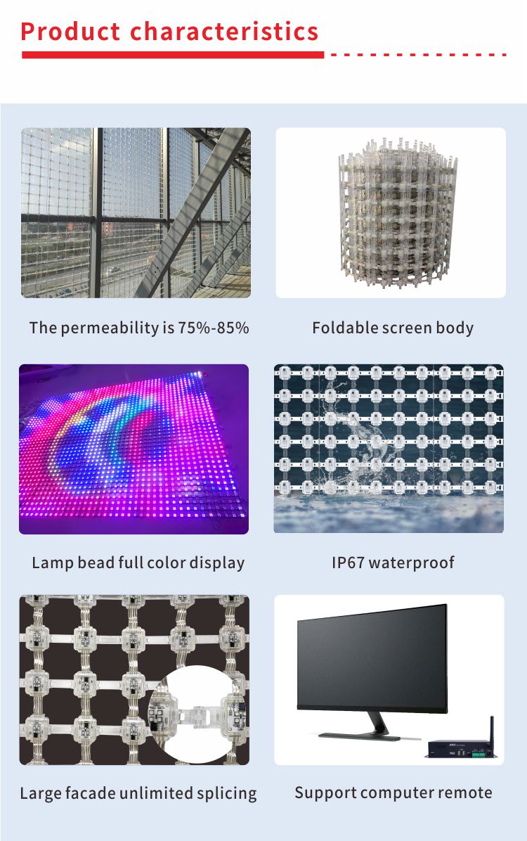 High Definition DMX512 SPI LED Injection Grid Screen High Waterproof For Facade