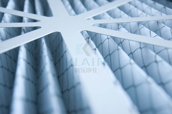 Disposable Extended Surface Air Filter Low Pressure Drop With Wet Laid Cardboard