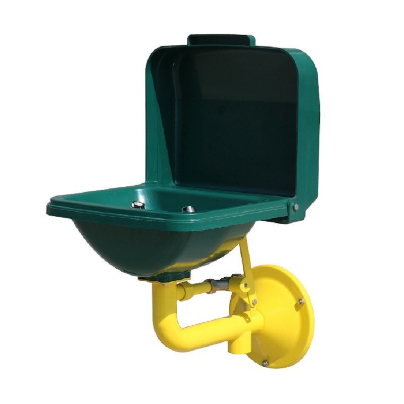 Round bracket Anti-corrosion Wall-mounted ABS-cover ABS basin eye washer ,eyewash station Auto open and close