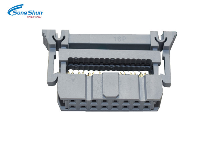 40pF/M Capacity IDC Ribbon Cable 2.54mm Picth Connector 16Pin 2500V Spark Test