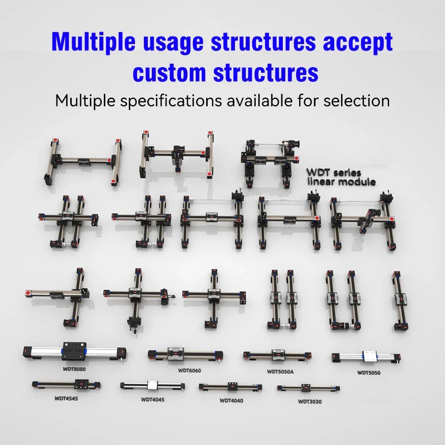 Customized stroke 50-4000mm xyz 3-axis CNC gantry robot linear module