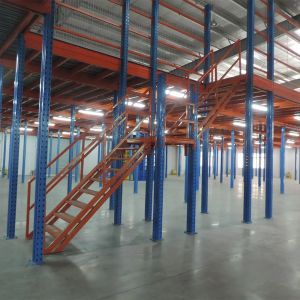 Prefab Modular Metal Mezzanine Platform Customized Warehouse Steel Mezzanine