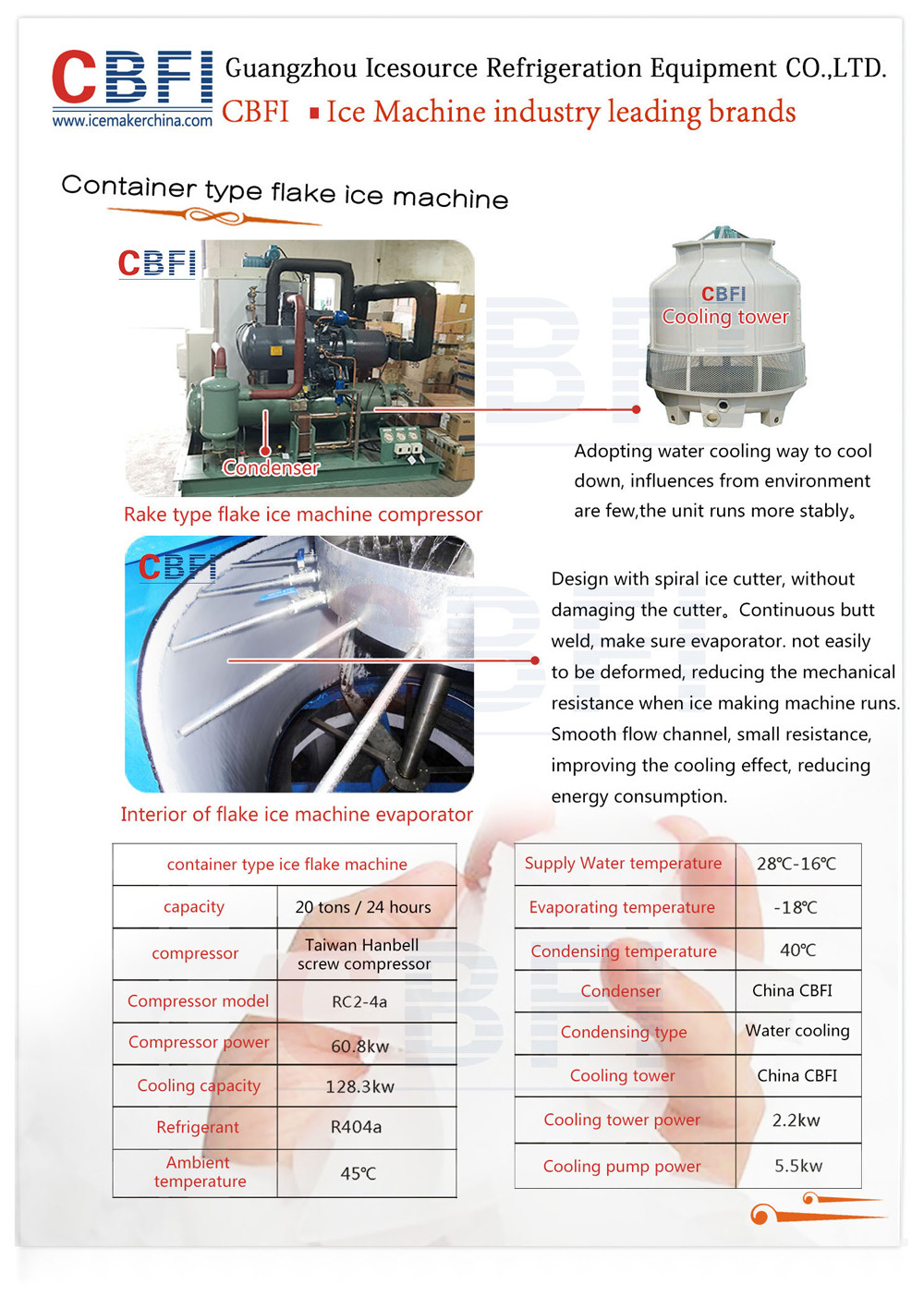 Free Standing Heavy Duty Ice Making Plant With High Production