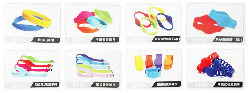Adjustable NFC Ultralight Chip Rfid Wristbands Silicone For Theme Park