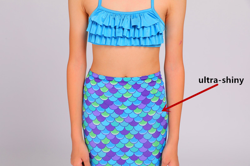 Customized Design Children's Swimming Mermaid Tail Blue Purple Color
