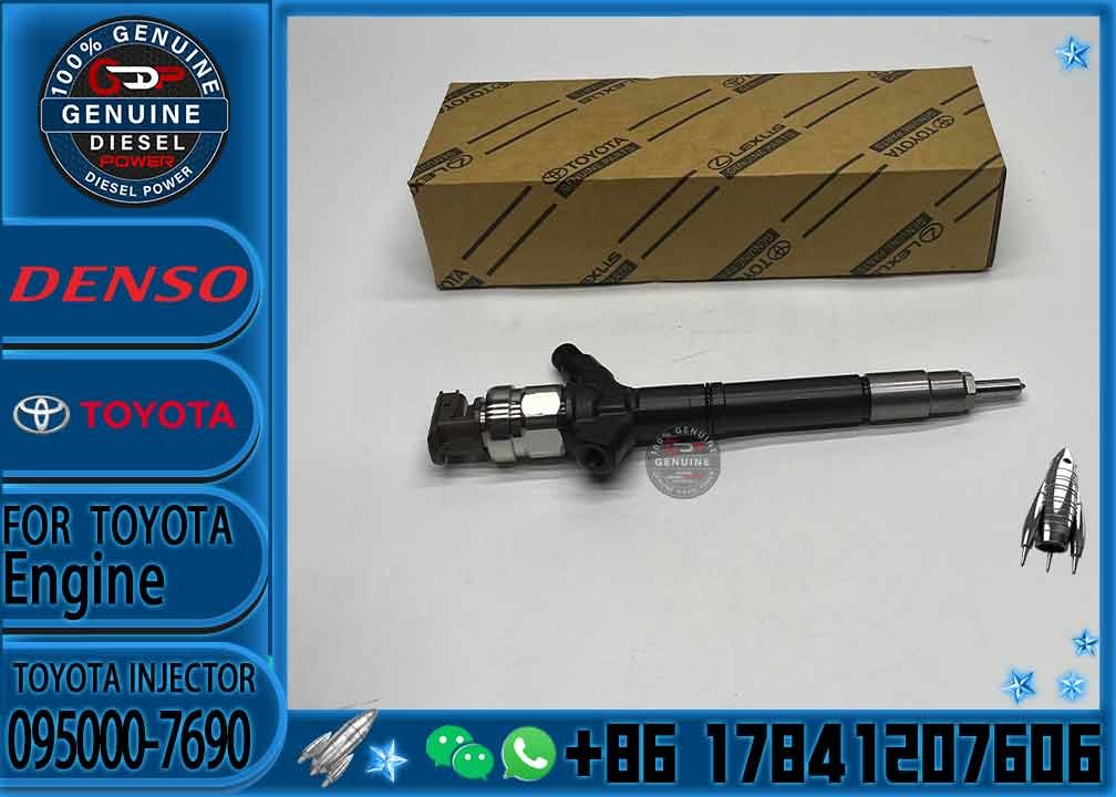 0950007690 Diesel Engine Assembies 095000-7690 Fuel Injector 095000 7690 for Toyota RAV4 2.0 D 1AD-FTV