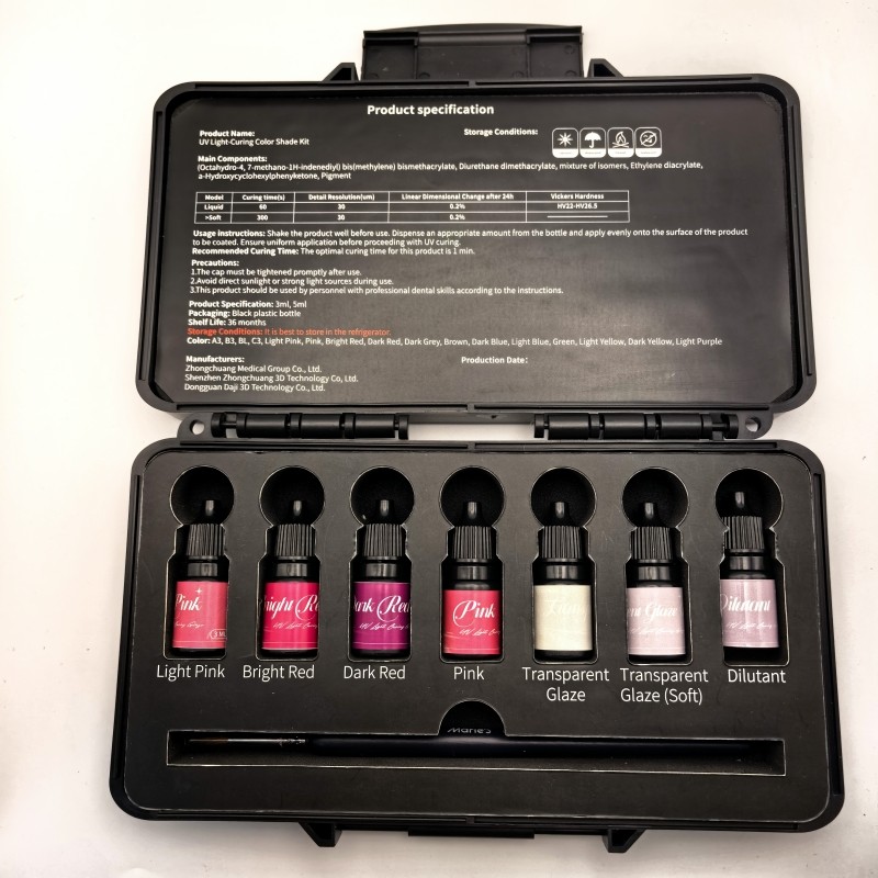 Strong Adaptability Multicolor Glaze Set-7 Piece Set Multiple Shade Selection for Natural Glass and Good Wear Resistance