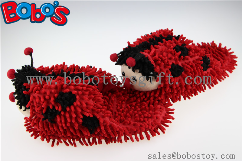 Soft Girl Indoor Slipper Red Ladybug Home Slippers