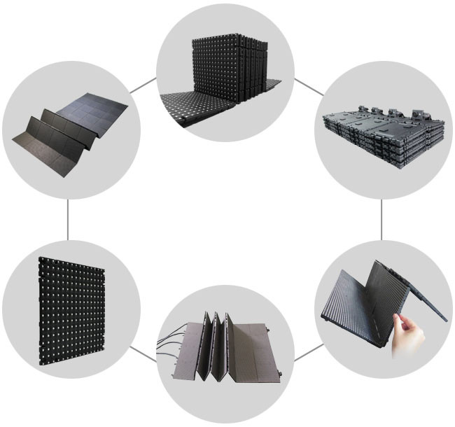 Onumen Folding Rental LED Screen Video Wall , 24V Indoor Full Color LED Display P6