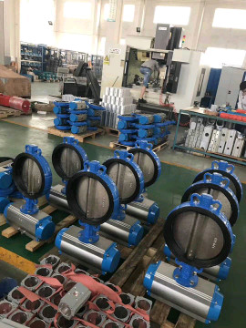 AT series dark blue colour caps pneumatic actuator aluminum
