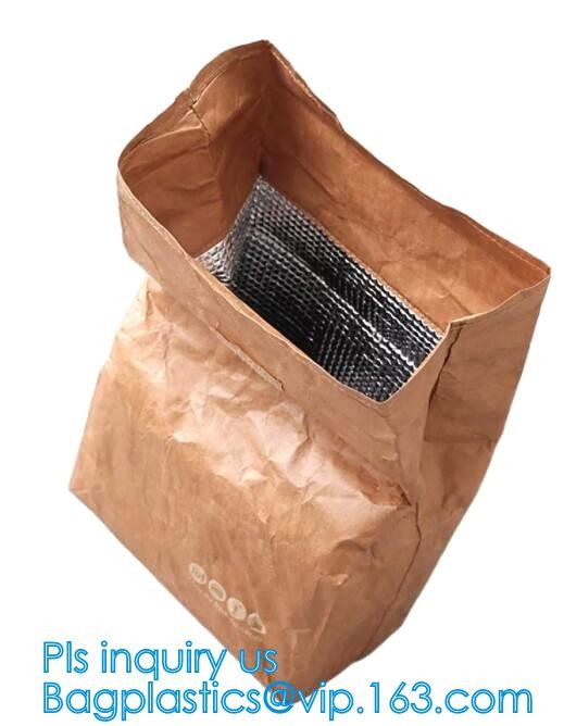 Cheap Lightweight Cheap Brown Custom Made Print Logo Water-proof Tyvek Paper Tote Shopping Bageco reusable promotion gif