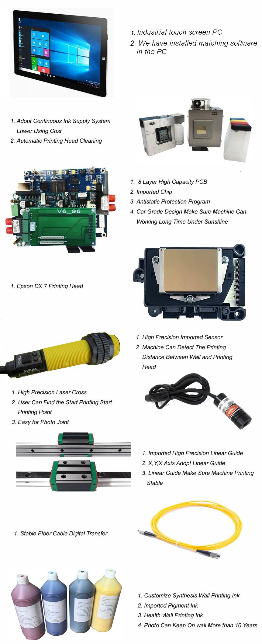 High Resolution 3D Vertical Wall Printing Machine Price