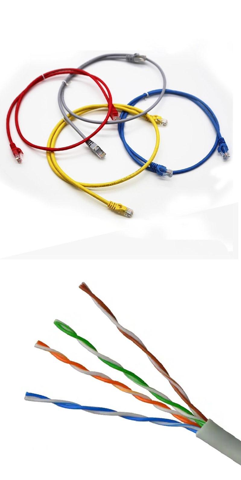 LSZH Jacket CAT5E Patch Cord For Home And Office Network Connection