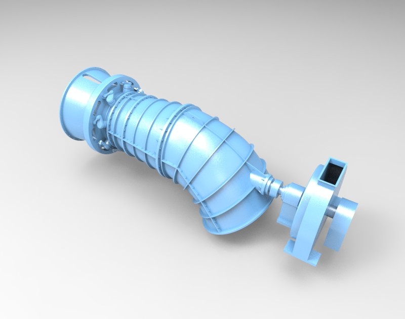 S Type Tubular Bulb Hydro Turbine Generator Customized 100KW-7OMW