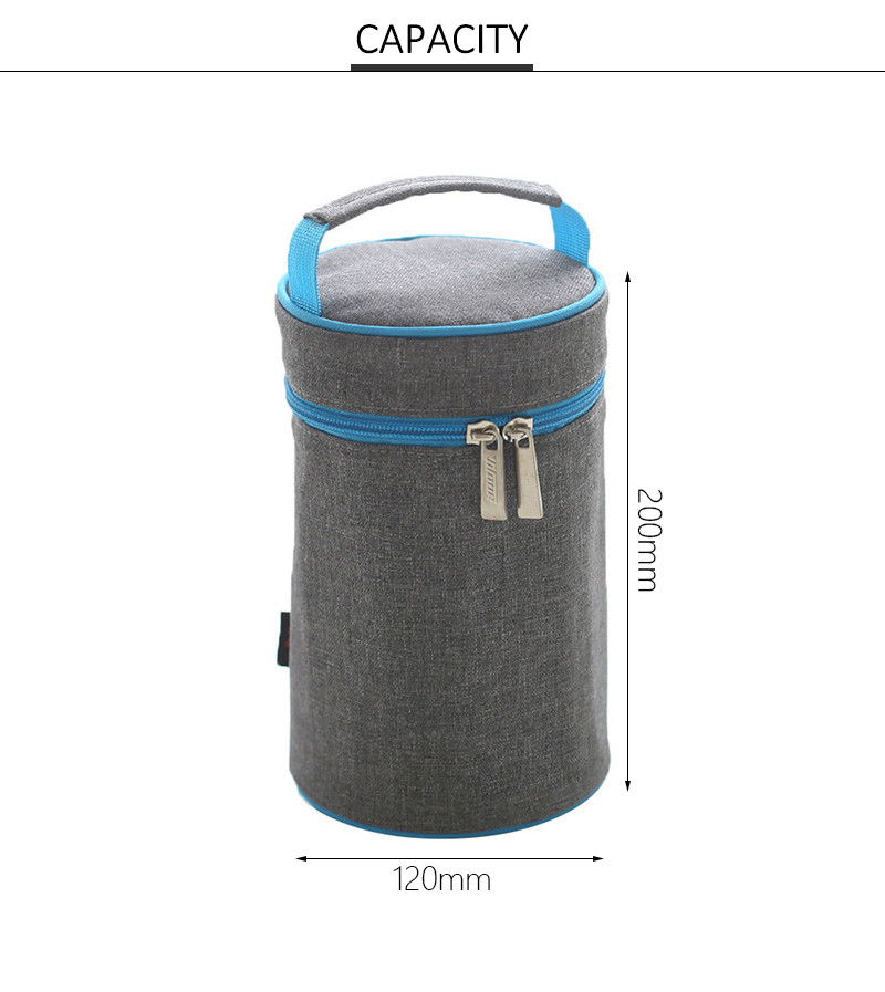 Double Zippers L12*H20cm Water Bottle Cooler Sleeve