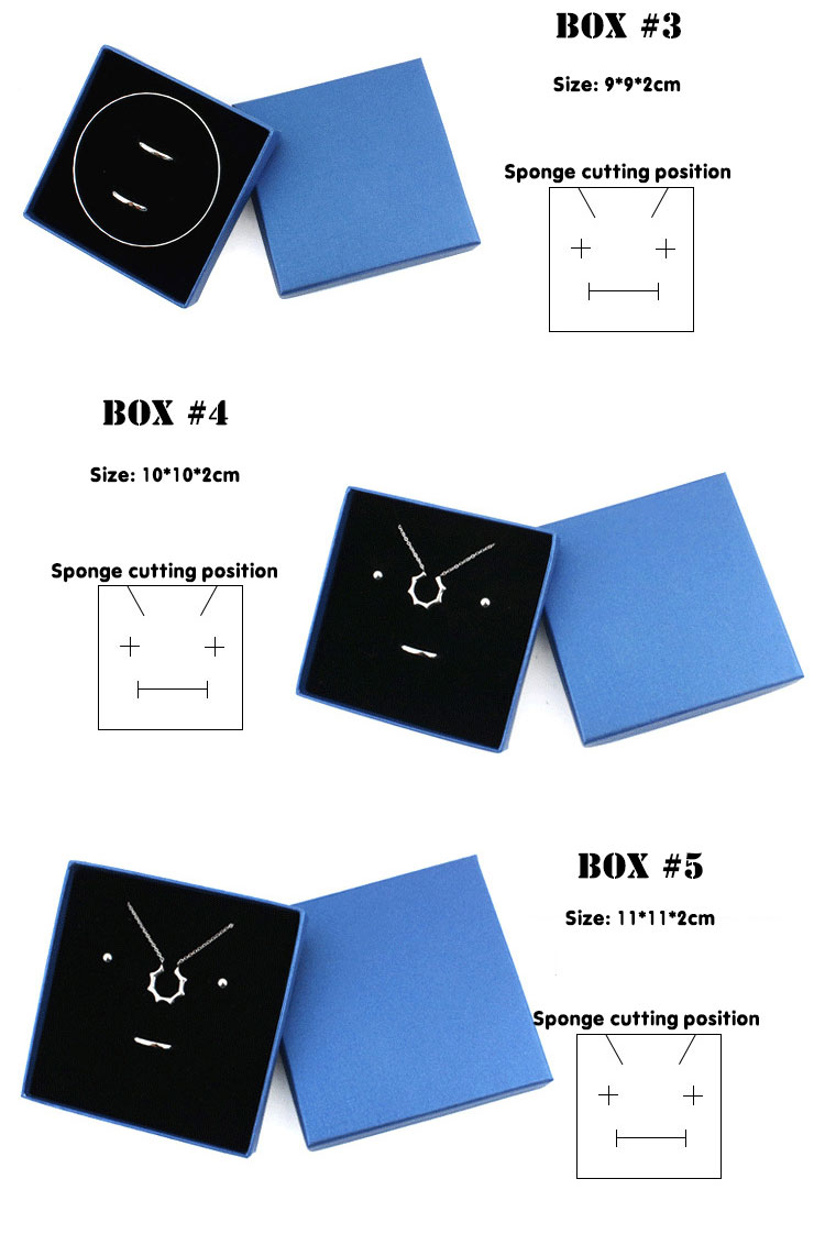 Custom Logo Cardboard Jewelry Gift Boxes Bulk Packaging With Foam Insert