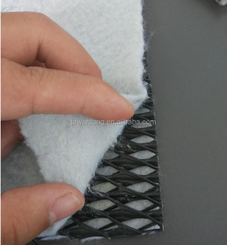 30m-100m Roll Length High Tensile HDPE 3D Composite Drainage Net for Road Protection