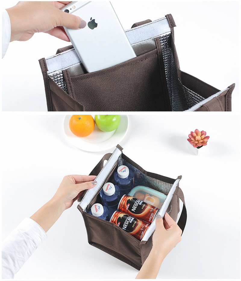 Waterproof Oxford Insulated Tote Lunch Bag For Picnic