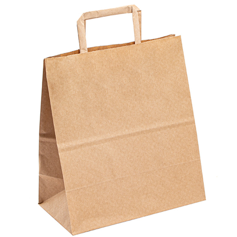 Customized Paper T Shirt Bags 100gsm-150gsm Thickness Flexo Printing Surface