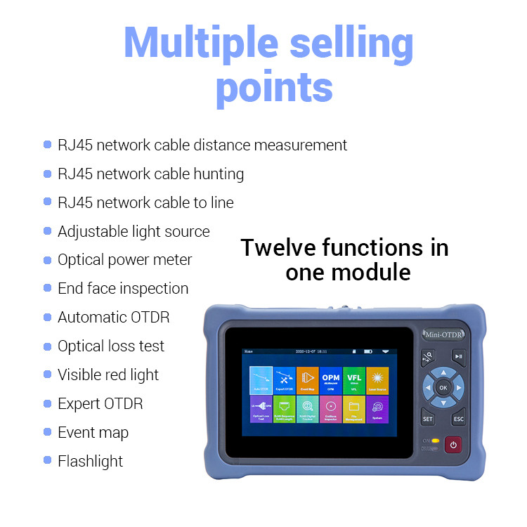 OPM LS VFL Optical Loss Test Fiber Optic OTDR RJ45 Cable Tracking 1310nm 1550nm