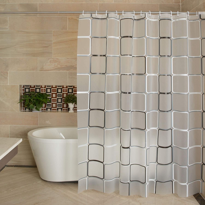 Eco Friendly PEVA Stylish Waterproof Shower Curtain Custom Printing Acceptable