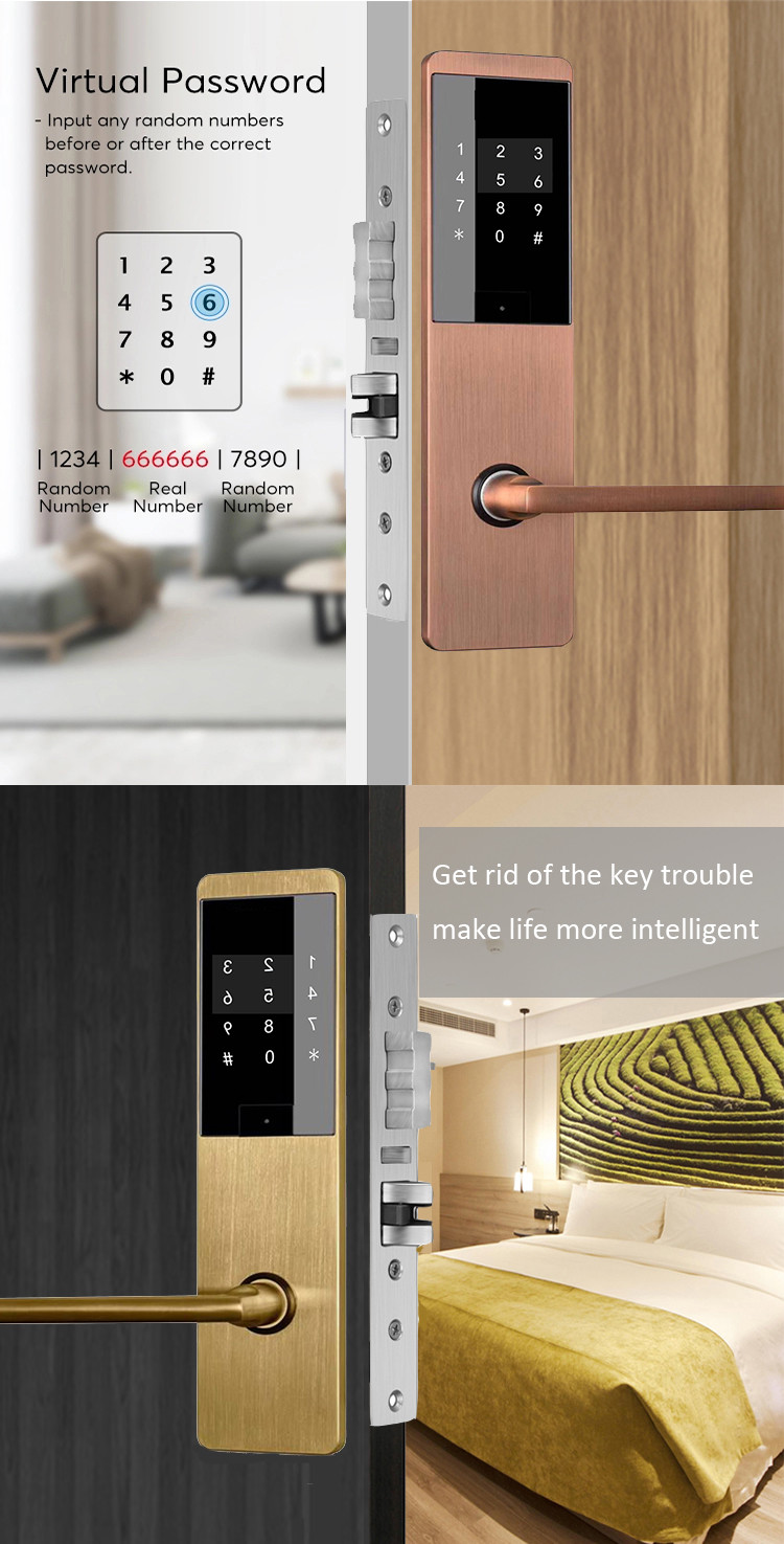 FCC App Controlled Door Locks 75mm Digital Code Lock