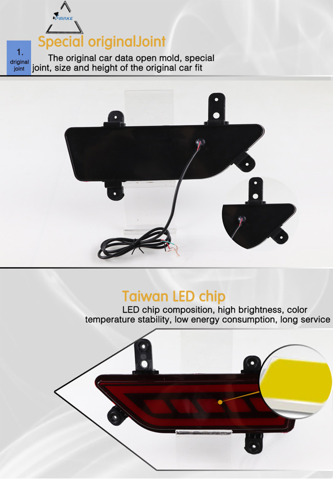 Rear Bumper Tail Lights Reflector For Xuv300 12v ABS Material Two Colors