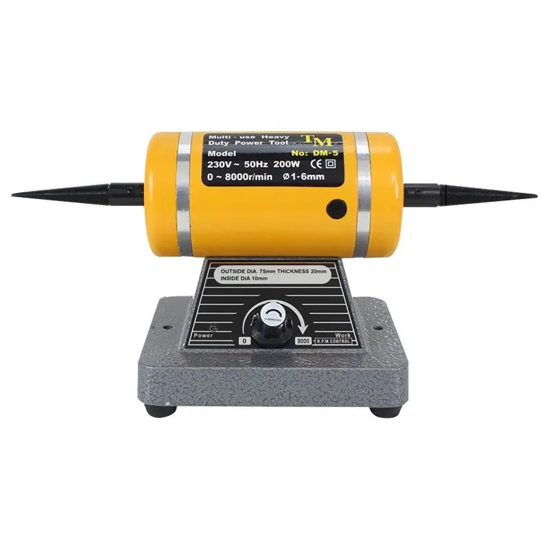 230v Table Top Grinder Polisher Desktop Jewelry Polishing Machine Adjustable Speed